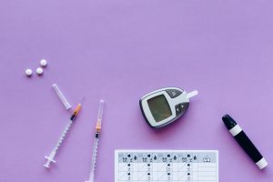 Diabetes management can include various oral and injectable medications, monitoring blood sugars with a glucometer, and tracking sugars throughout the day. Management looks different for everyone.
