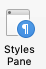Image demonstrates the location of the Styles button on the Home tab.