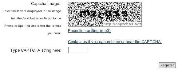 CAPTCHA task with phonetic spelling as an accessible alternative