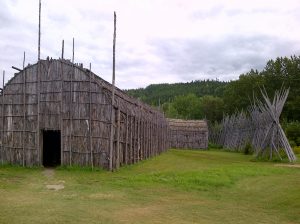 This is a reconstruction of a Huron longhouse created for the movie Black Robe.