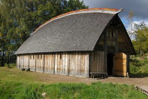 This is a reconstructed Viking longhouse.