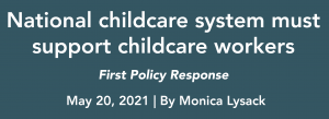 Article title-National childcare system must support childcare workers