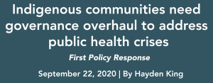 Article title-Indigenous communities need governance overhaul to address public health crises