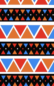 Illustration of coloured patterns inspired by Indigenous art