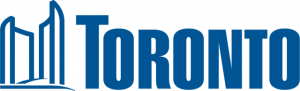 The City of Toronto logo colourized with the brand’s predominant blue