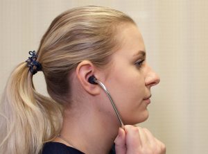 Is this a correct technique in terms of putting the stethoscope in the ears?