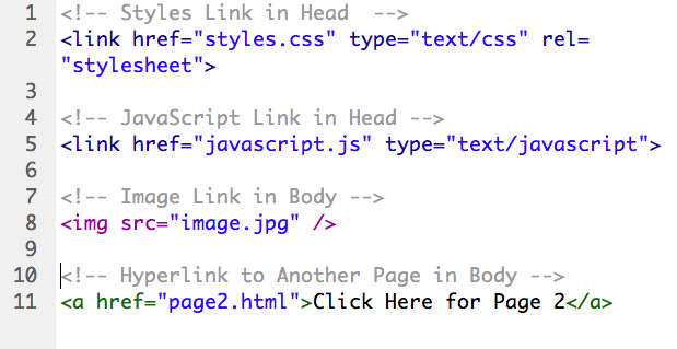 Code for linking relative hyperlinks to pages on the same server.