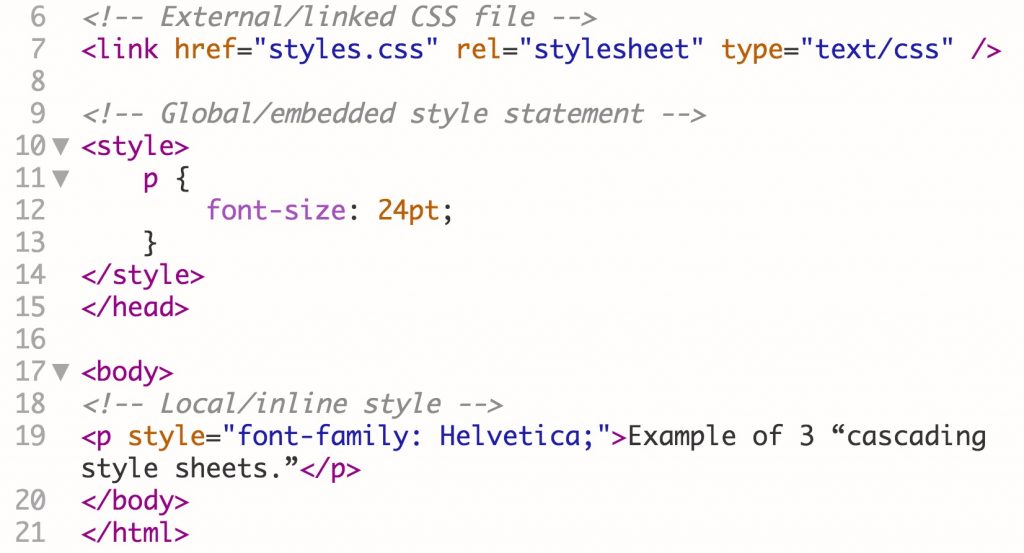 Chapter 5 – Styles and CSS – Web Design Primer