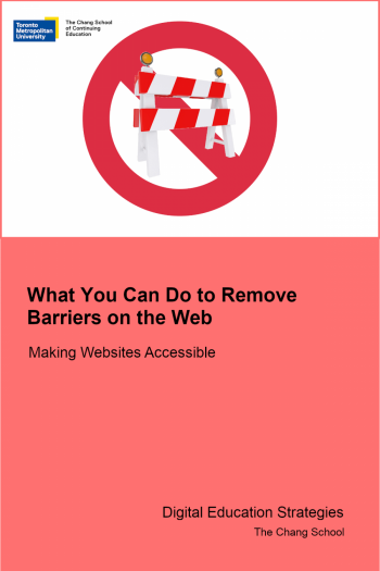 Cover image for What You Can Do to Remove Barriers on the Web